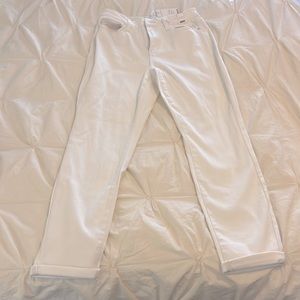 Gorgeous high waisted straight leg white jeans